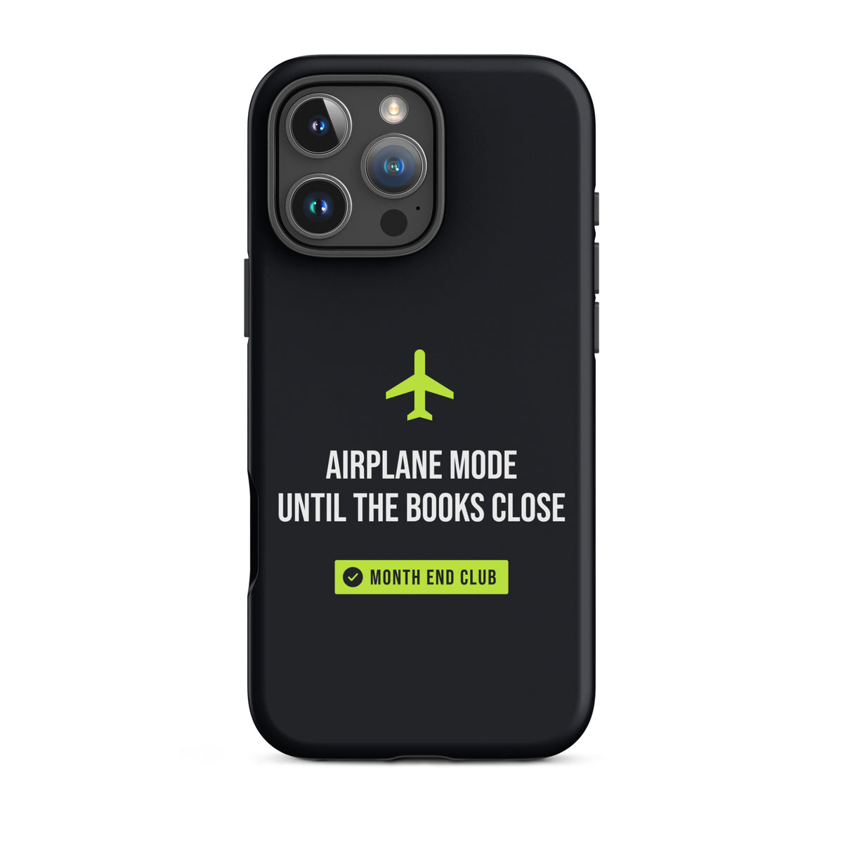 Airplane Mode Tough iPhone Case – iPhone 16 Pro Max, matte black