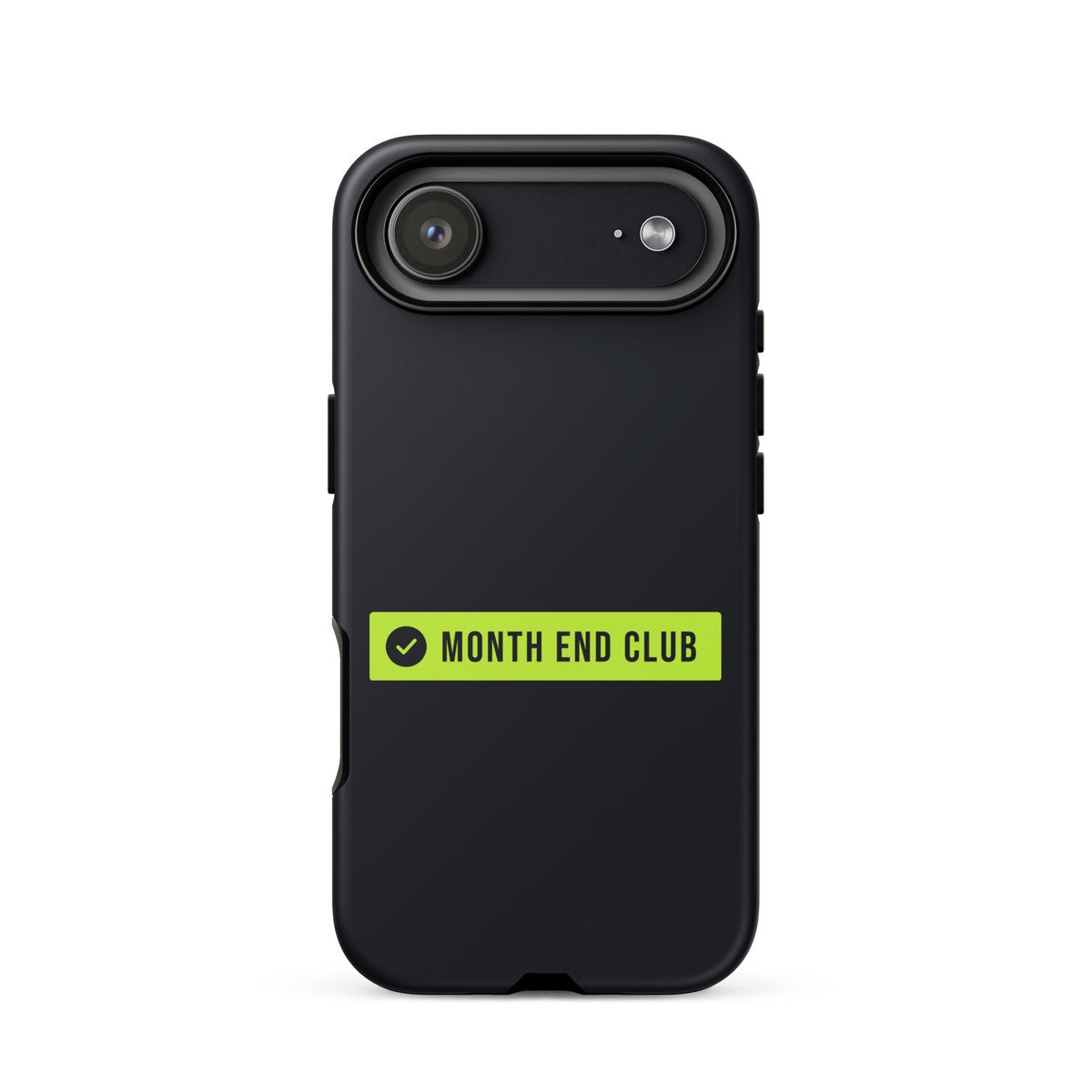 Month End Club Logo Tough iPhone Case – iPhone 17 Air, matte black