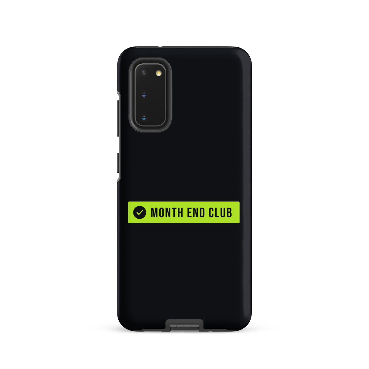 Month End Club Logo Tough Samsung Case – Samsung Galaxy S20, matte black