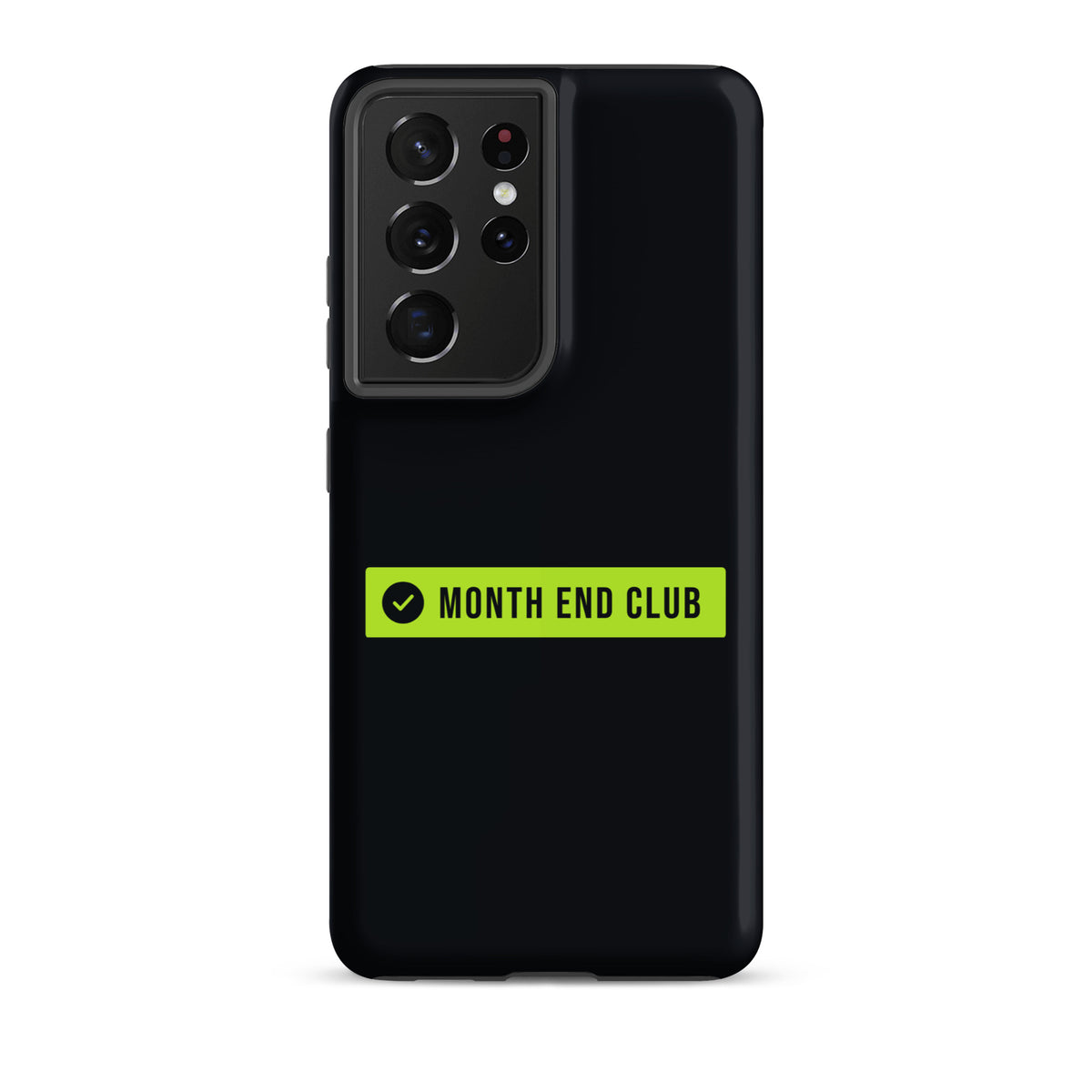 Month End Club Logo Tough Samsung Case – Samsung Galaxy S21 Ultra, matte black