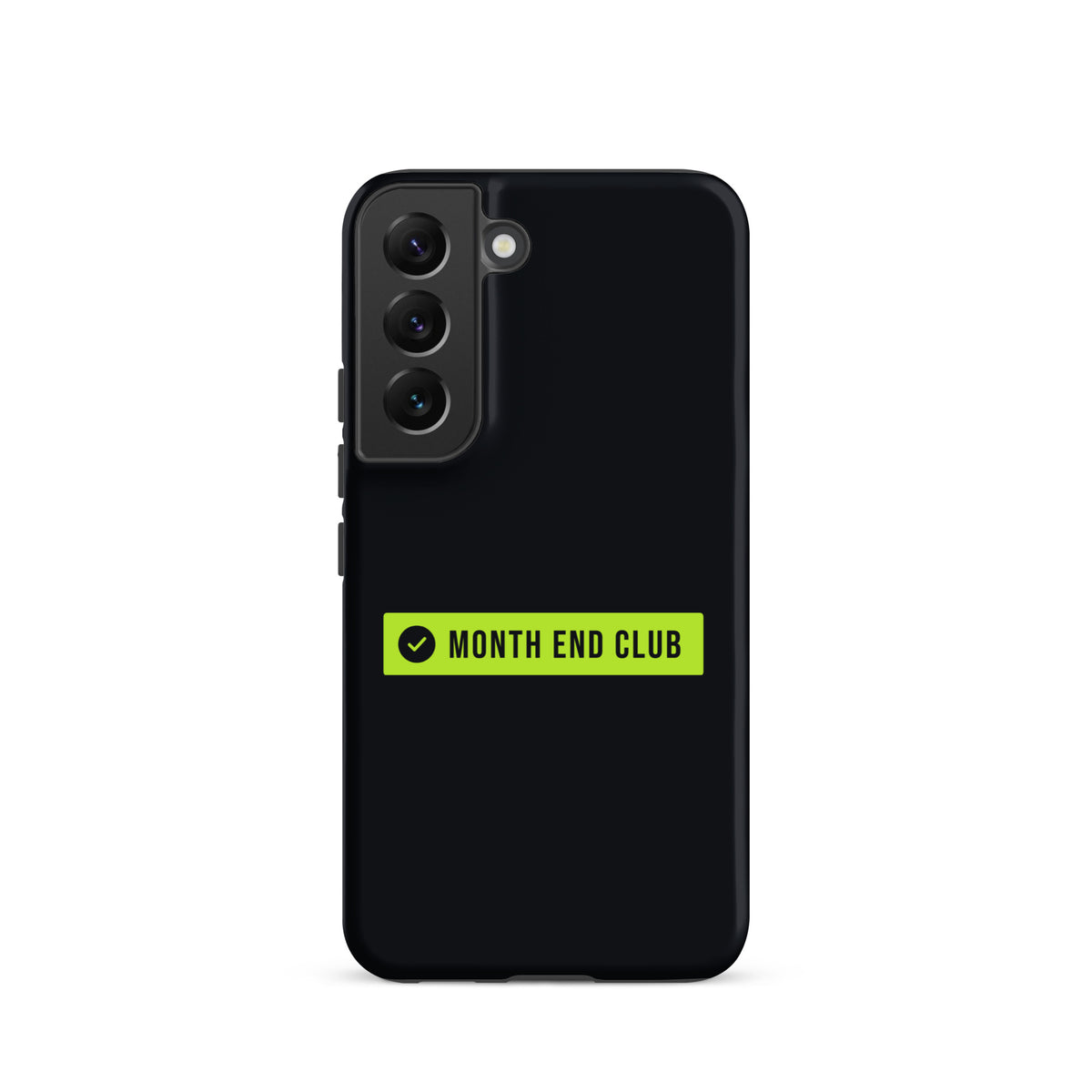 Month End Club Logo Tough Samsung Case – Samsung Galaxy S22, matte black