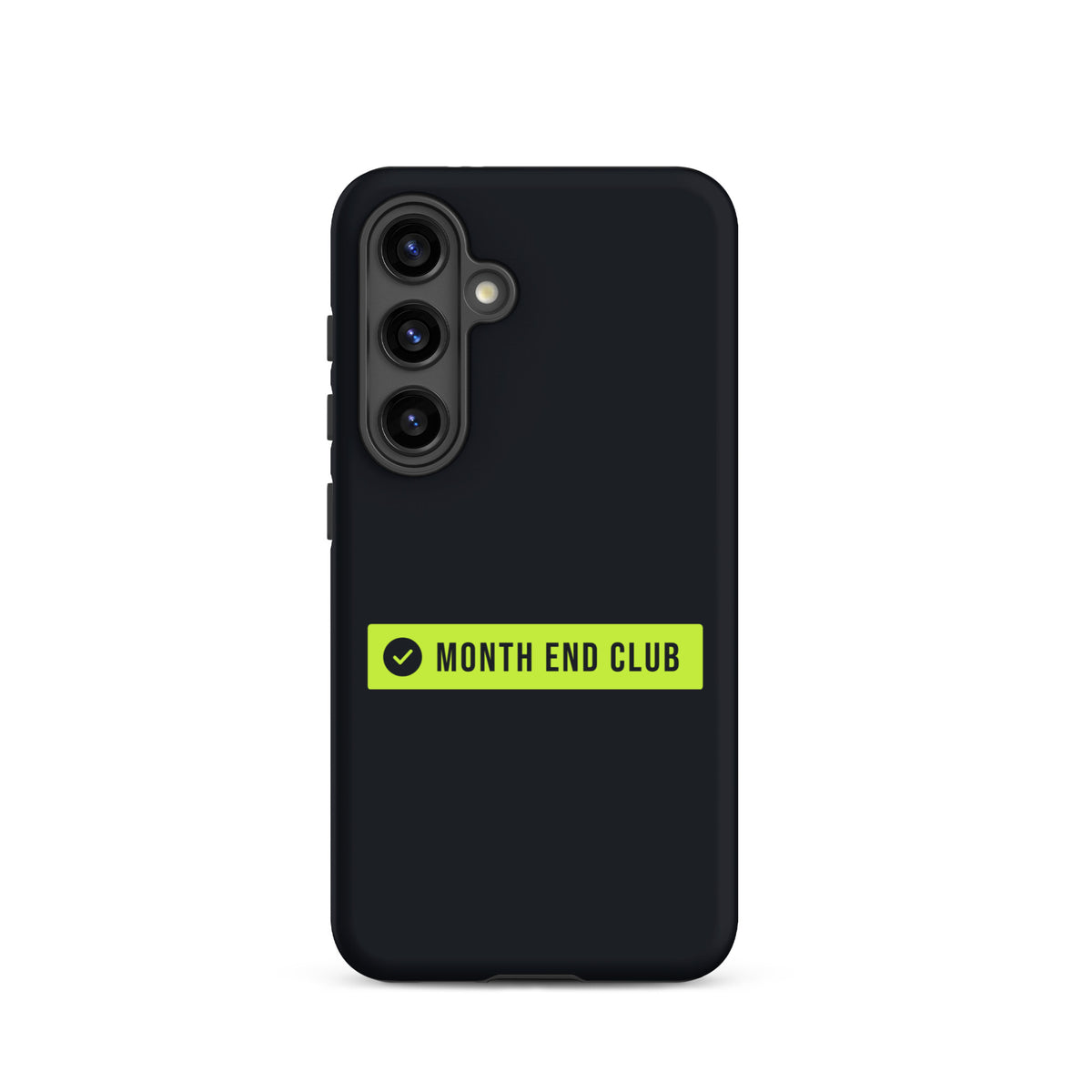 Month End Club Logo Tough Samsung Case – Samsung Galaxy S24, matte black