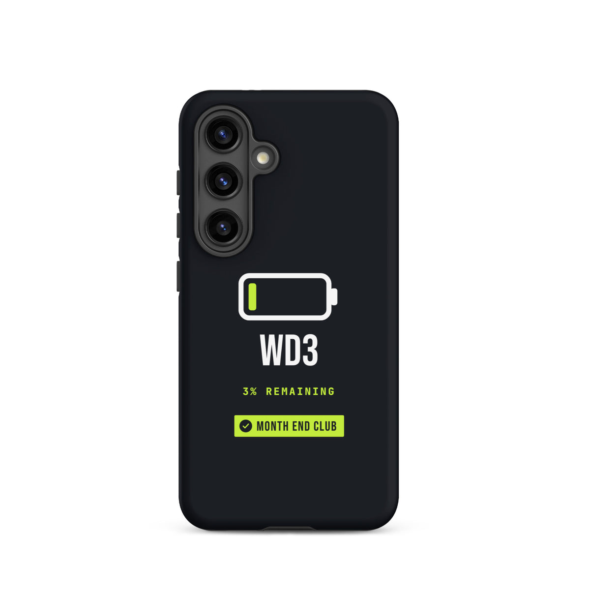 Low Battery WD3 Tough Samsung Case – Samsung Galaxy S24, matte black