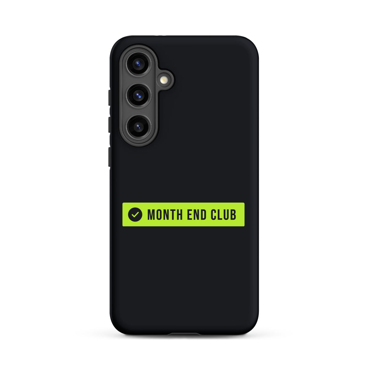 Month End Club Logo Tough Samsung Case – Samsung Galaxy S24 Plus, matte black
