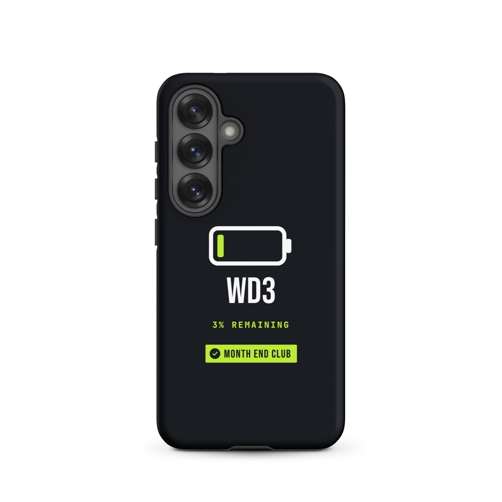 Low Battery WD3 Tough Samsung Case – Samsung Galaxy S25, matte black