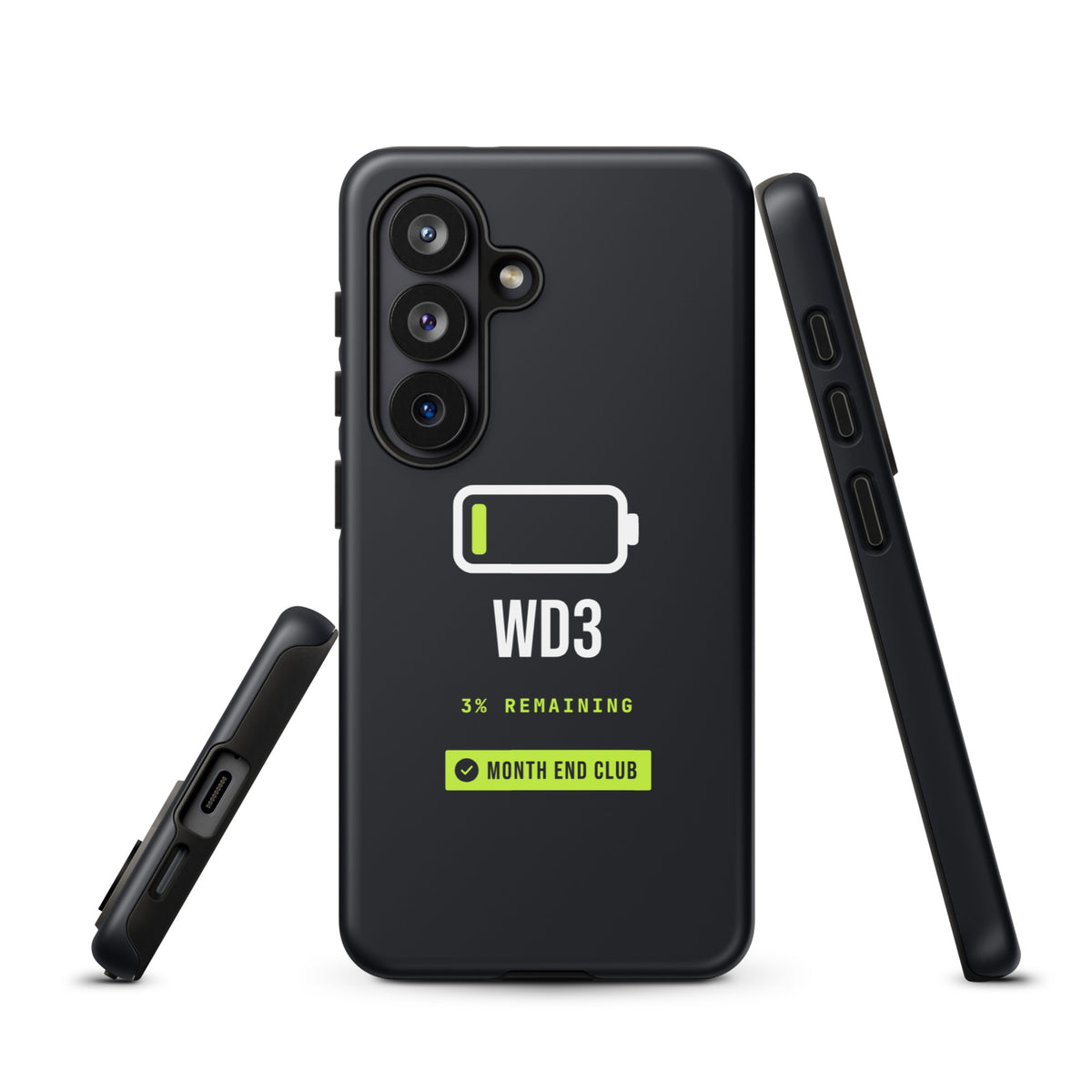 Low Battery WD3 Tough Samsung Case – Samsung Galaxy S26, matte black