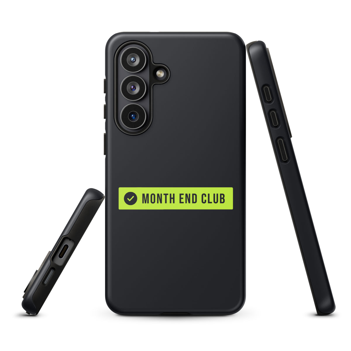 Month End Club Logo Tough Samsung Case – Samsung Galaxy S26 Plus, matte black