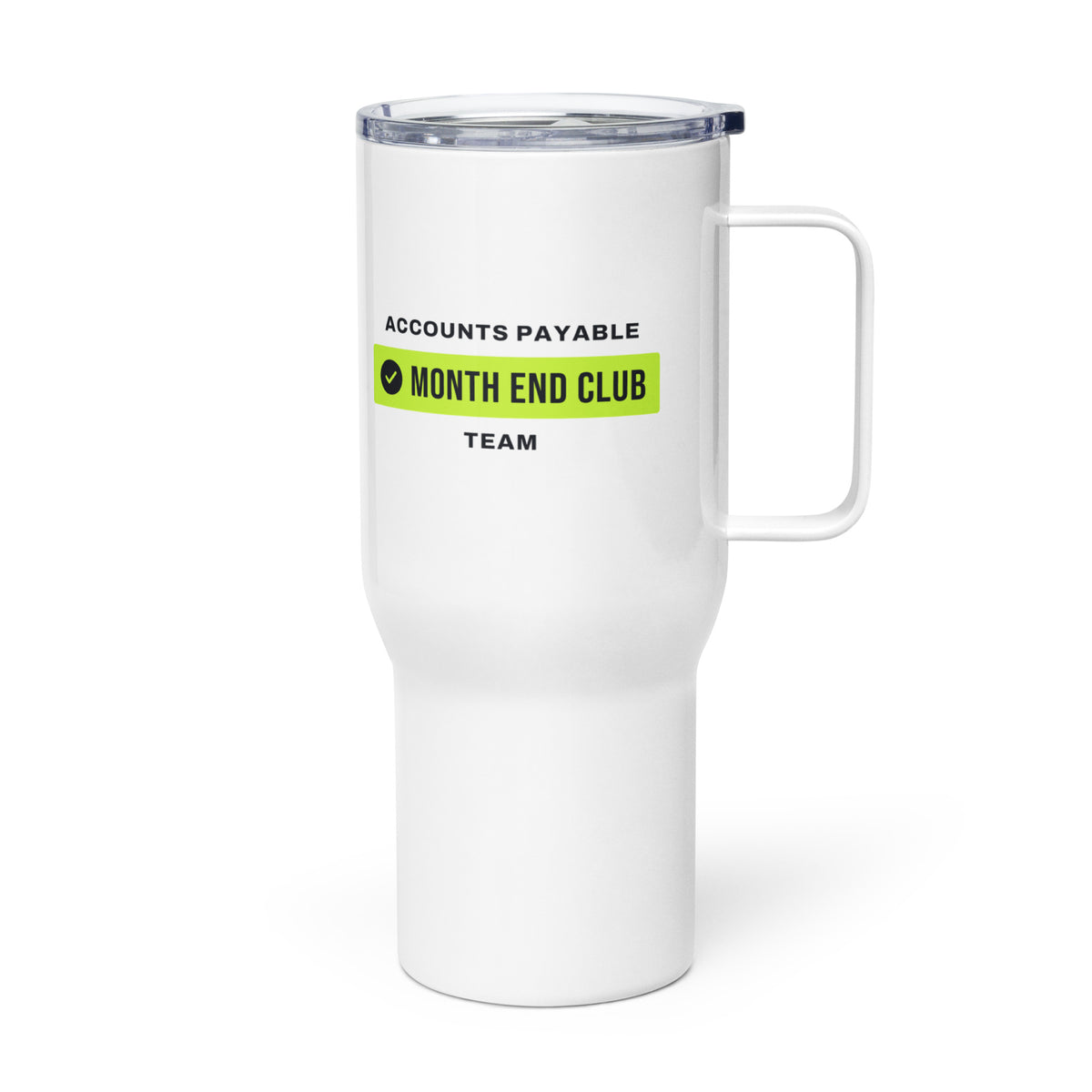 Team Travel Mug – Accounts Payable, left side view