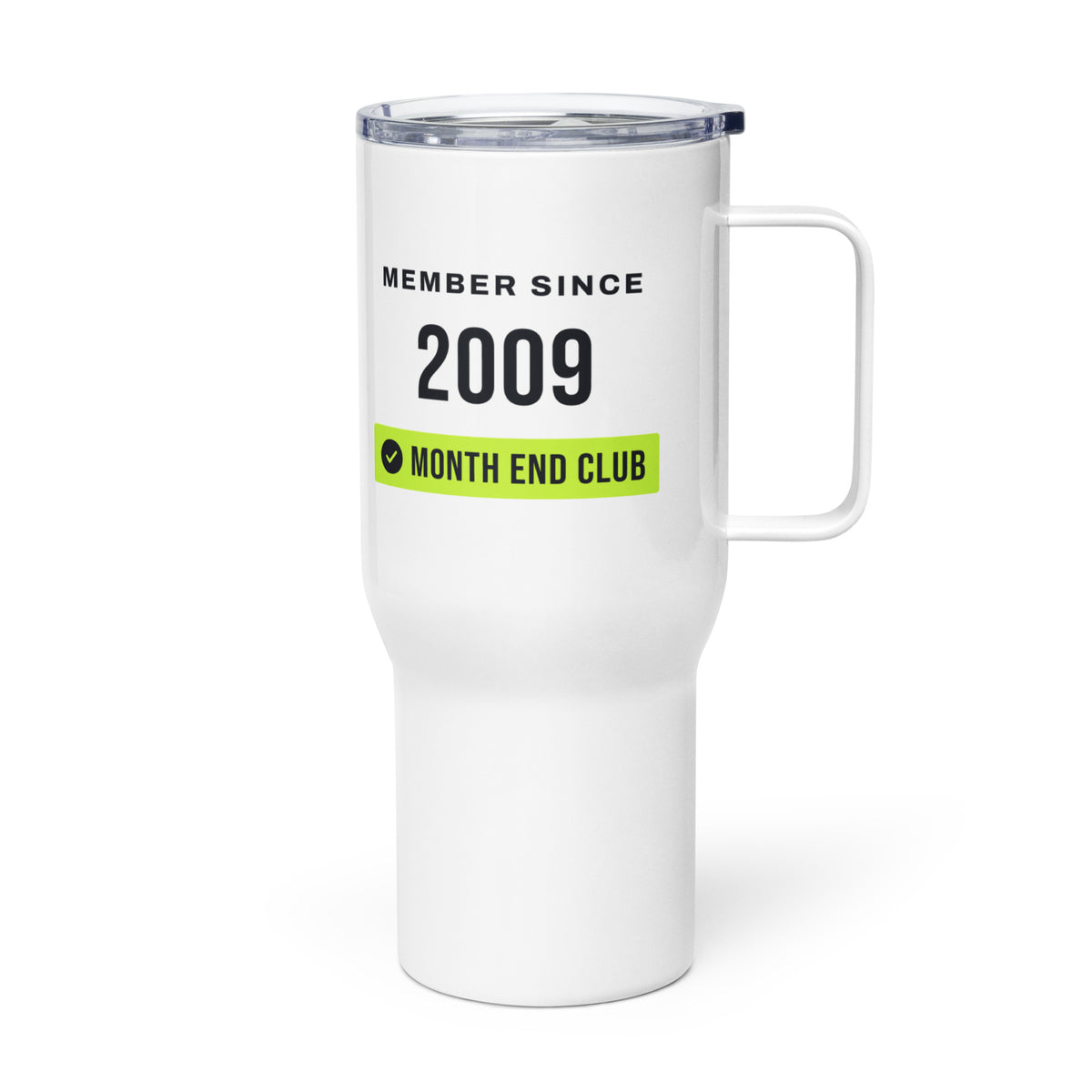 Member Since Travel Mug – 2009, left side view