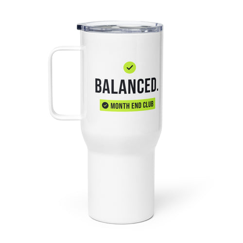 Balanced Travel Mug – white 739 ml travel mug, right side view