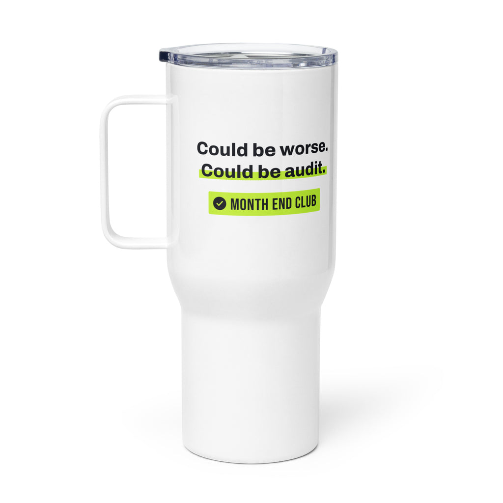 Could Be Audit Travel Mug – white 739 ml travel mug, right side view