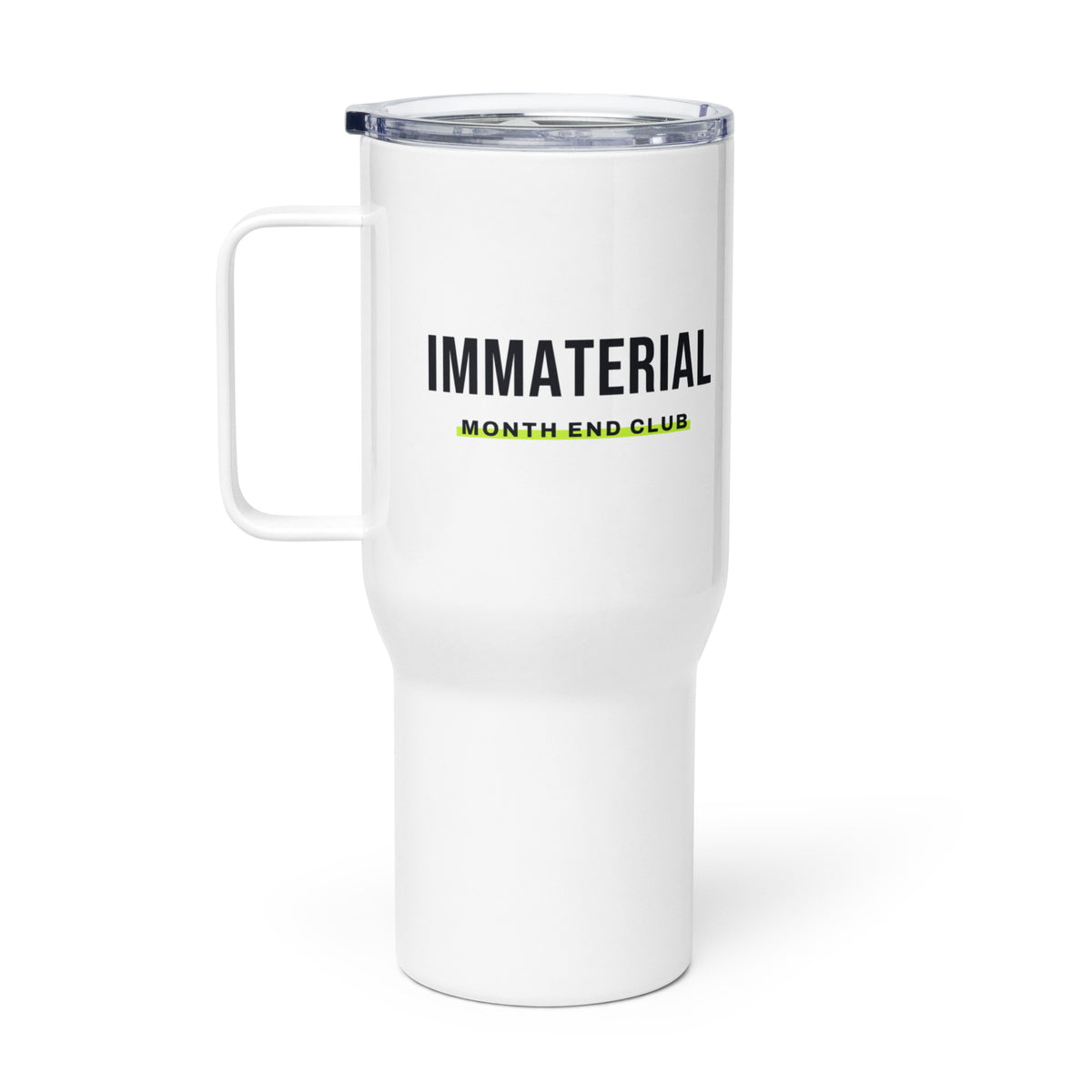 Immaterial Travel Mug – white 739 ml travel mug, right side view