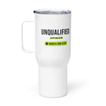 Unqualified Travel Mug – white 739 ml travel mug, right side view