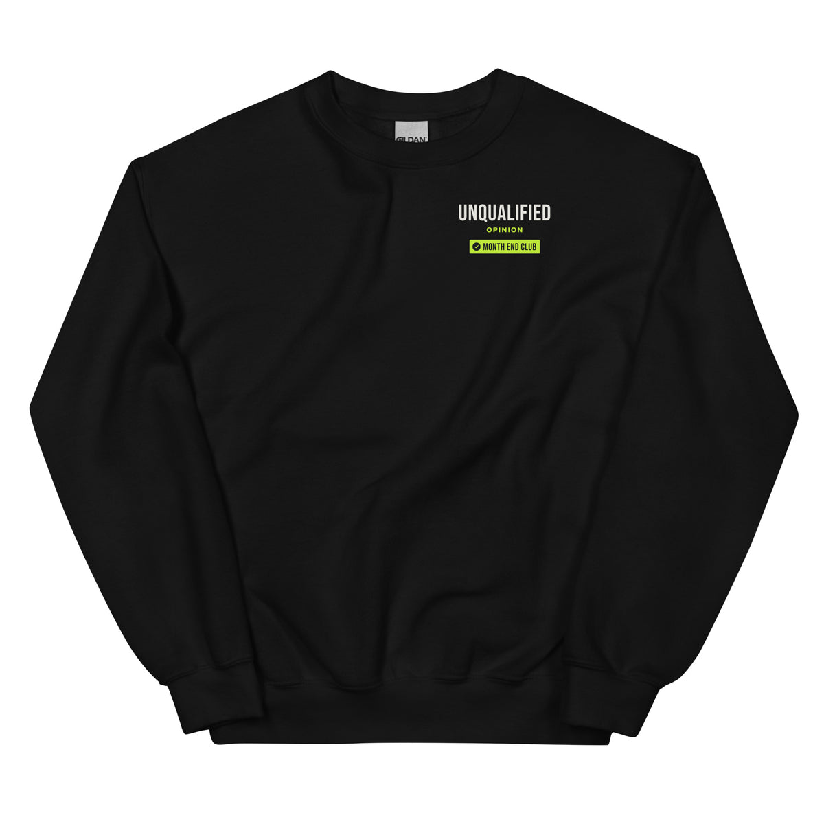 Unqualified Sweatshirt – Black, front