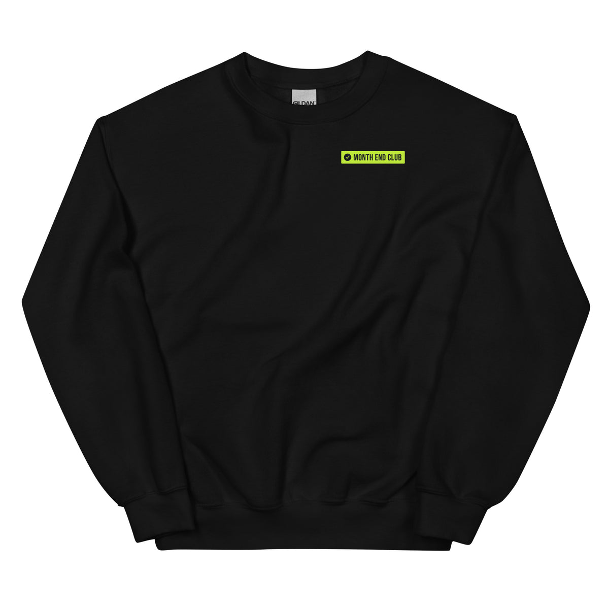 Month End Club Logo Sweatshirt – Black, front