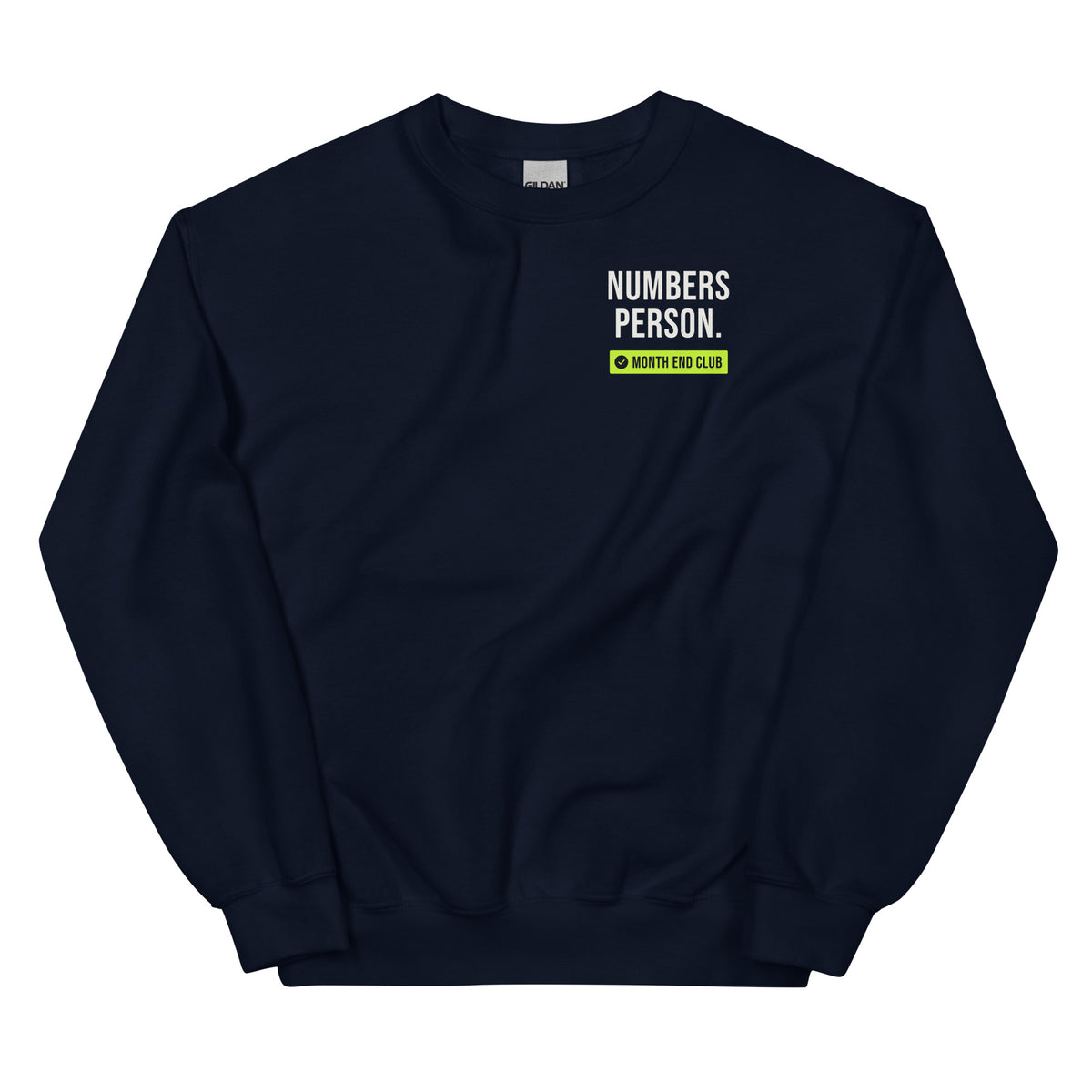 Numbers Person Sweatshirt – Navy, front