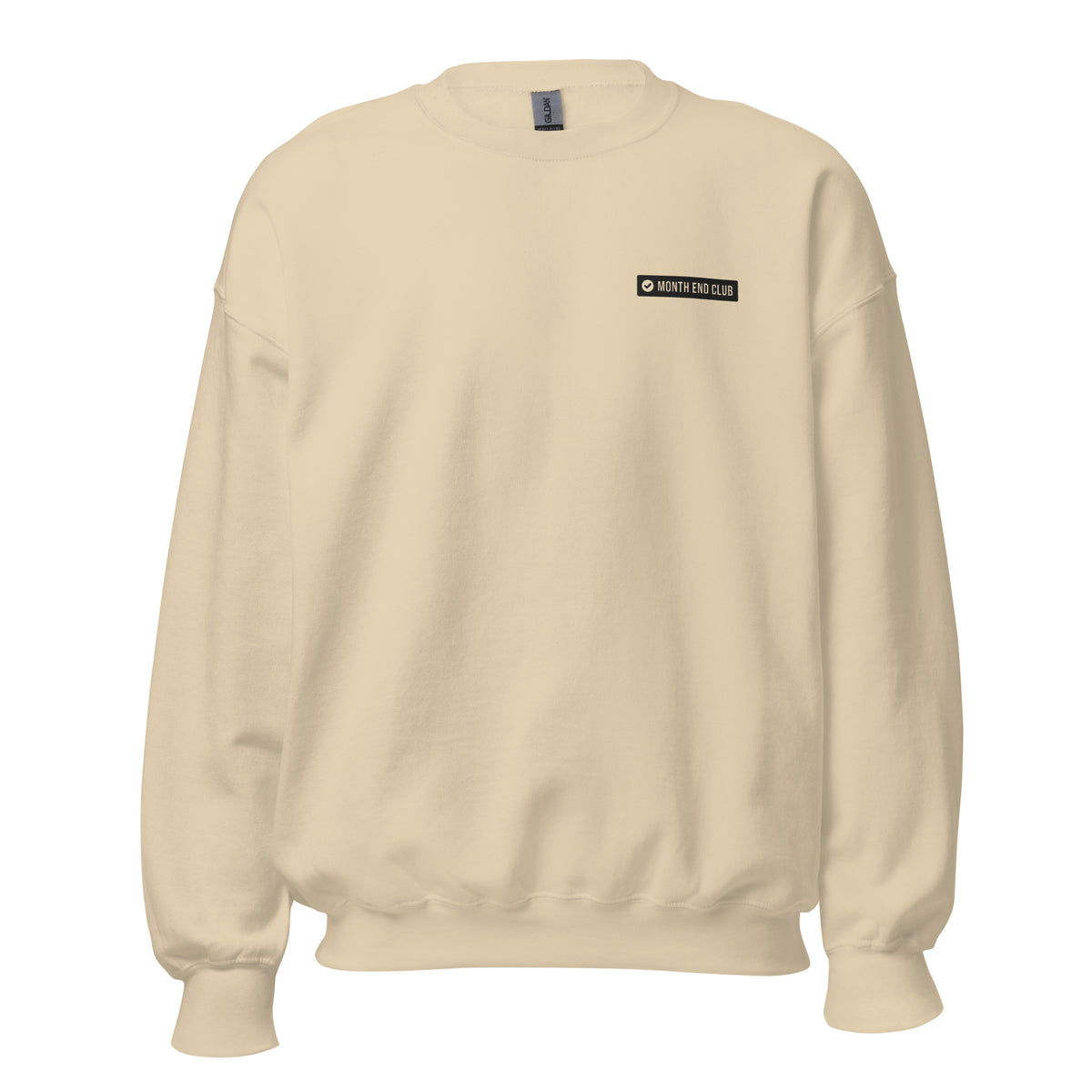Embroidered Logo Sweatshirt – Sand, front