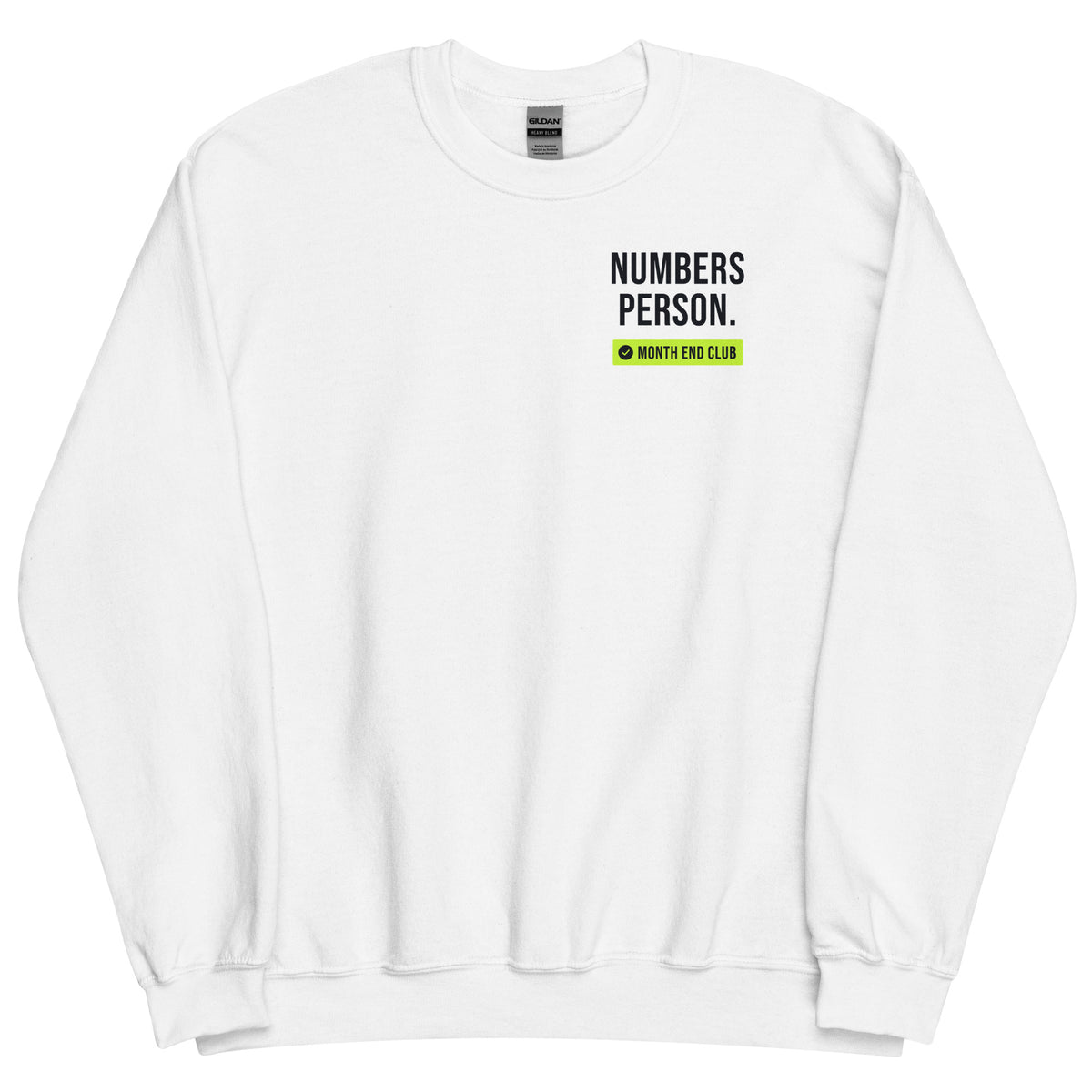 Numbers Person Sweatshirt – White, front