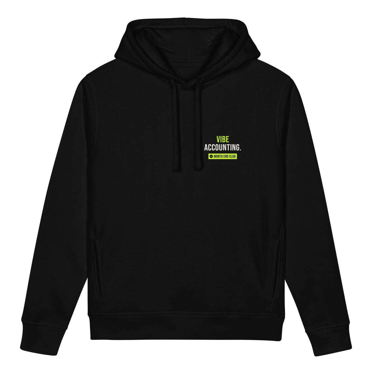 Vibe Accounting Hoodie – Black, front