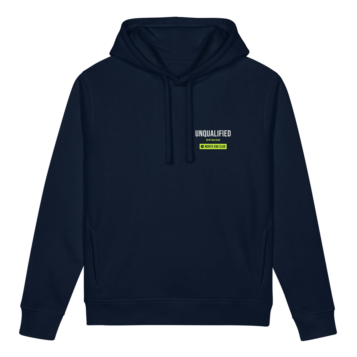 Unqualified Hoodie – French Navy, front