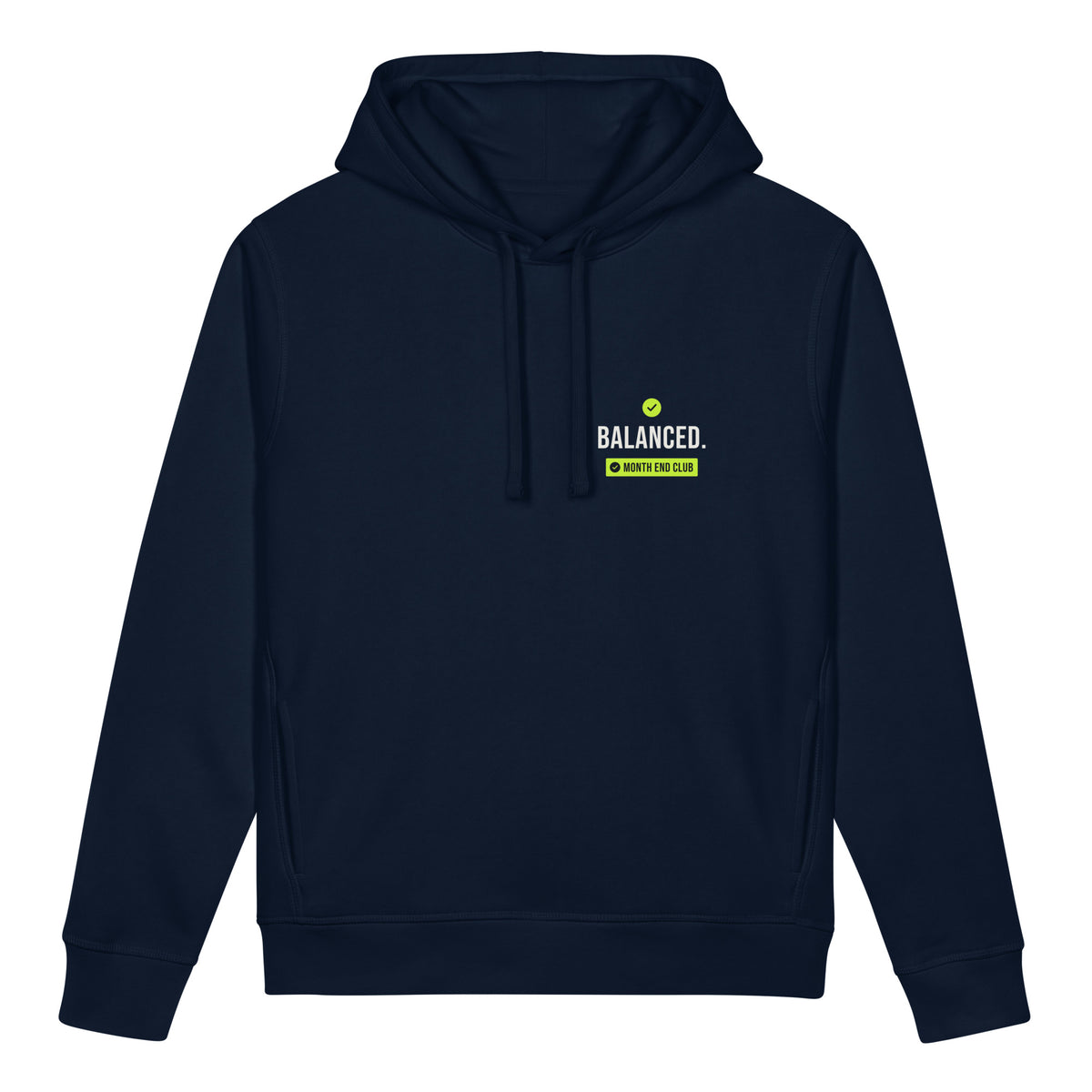 Balanced Hoodie – French Navy, front