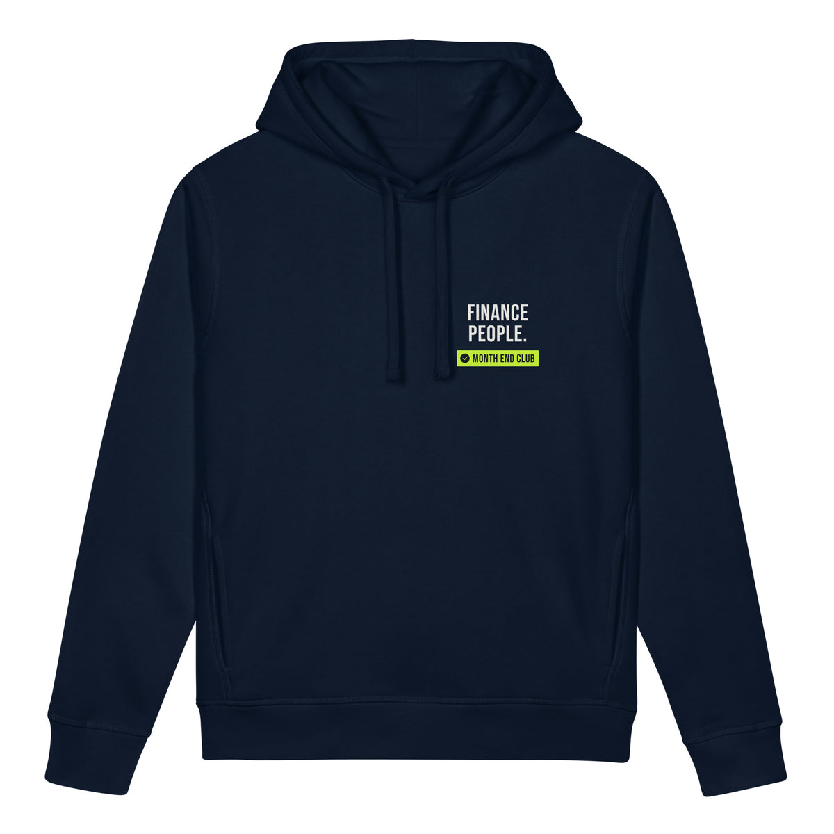Finance People Hoodie – French Navy, front