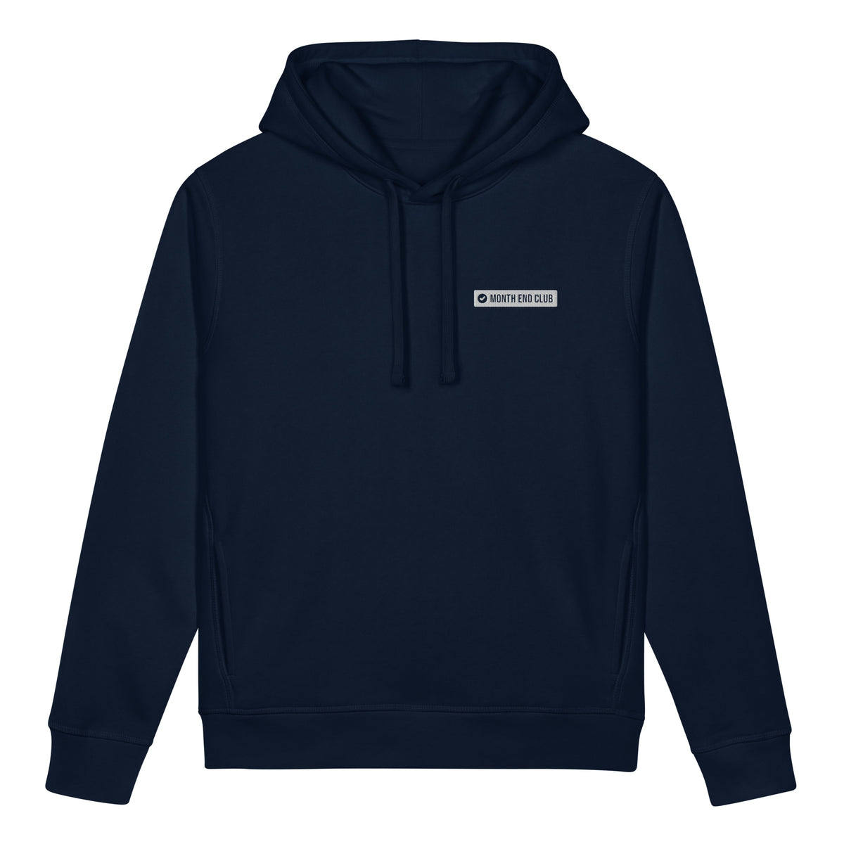 Embroidered Logo Hoodie – French Navy, front