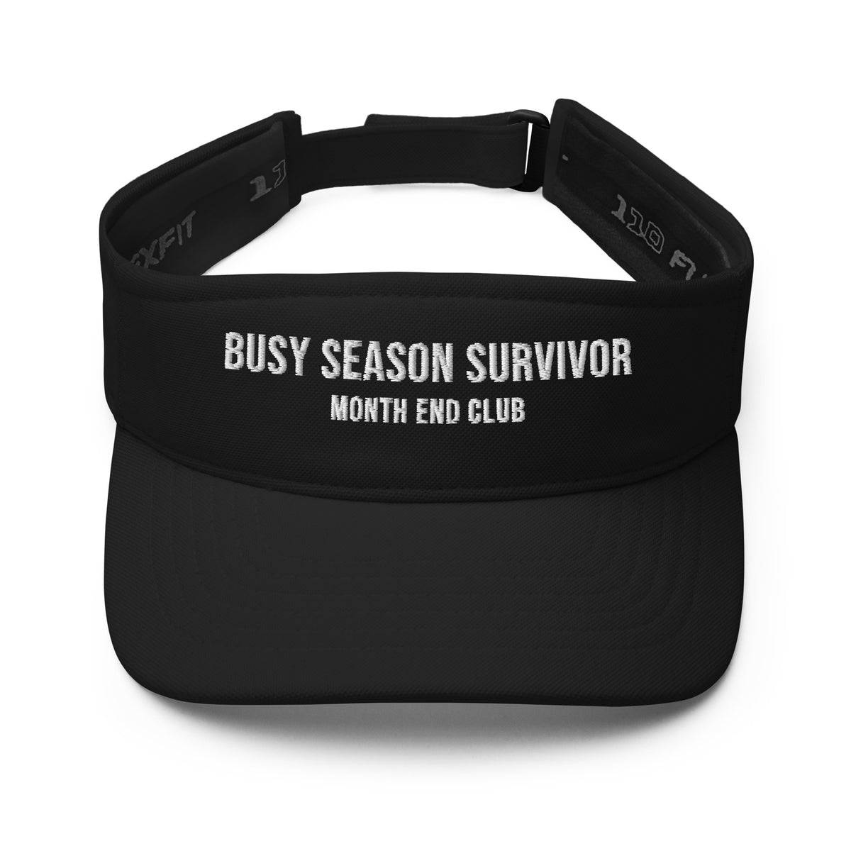 Busy Season Survivor Visor – Black, front