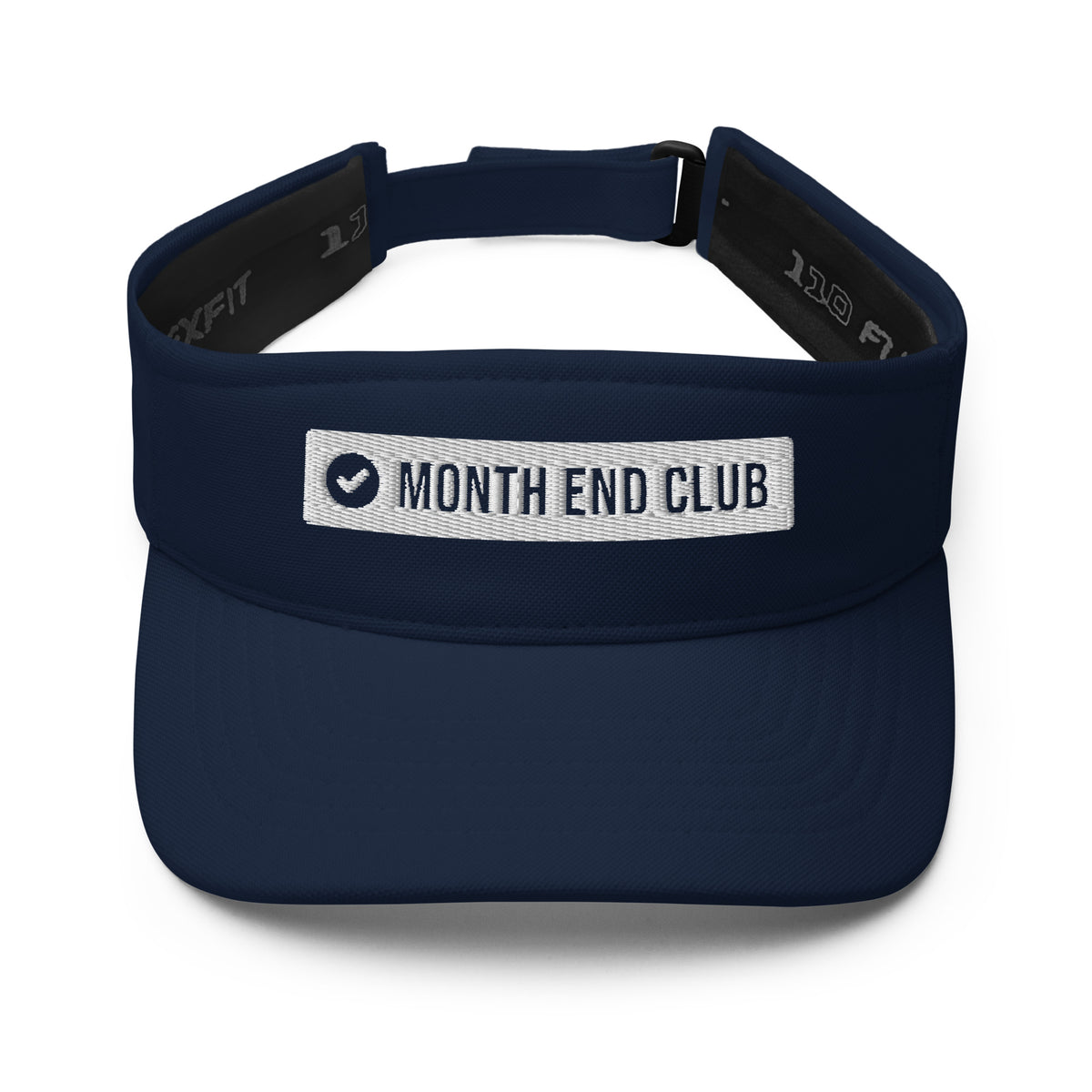 Embroidered Logo Visor – Navy, front