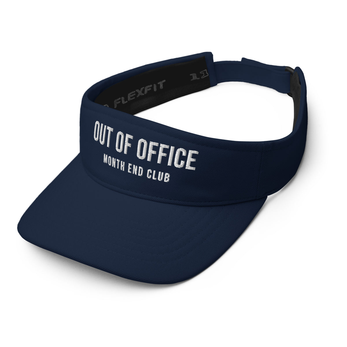 Out of Office Visor – Navy, angled front