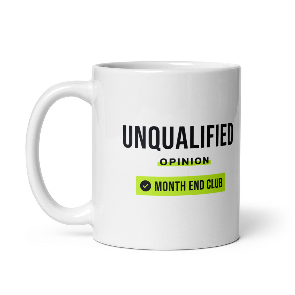 Unqualified Mug – white 11oz mug, handle on left