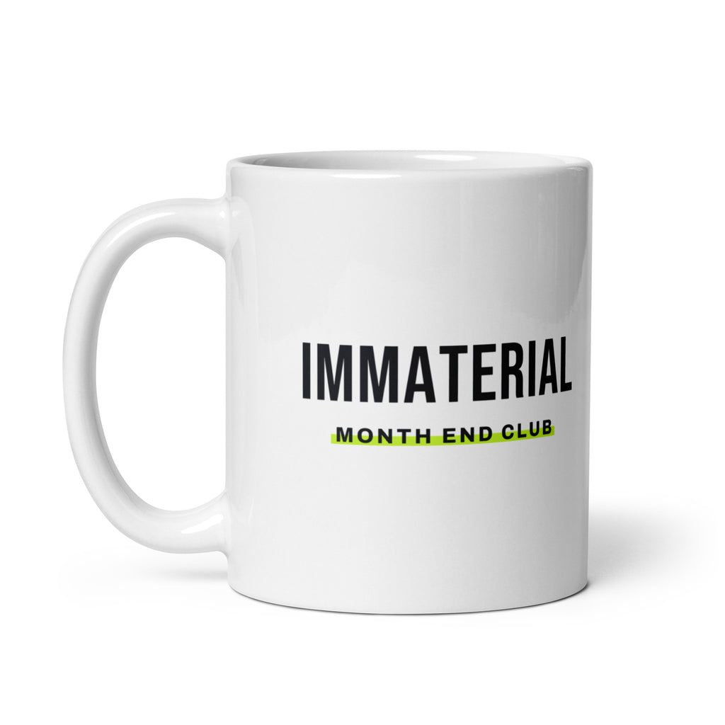Immaterial Mug – white 11oz mug, handle on left