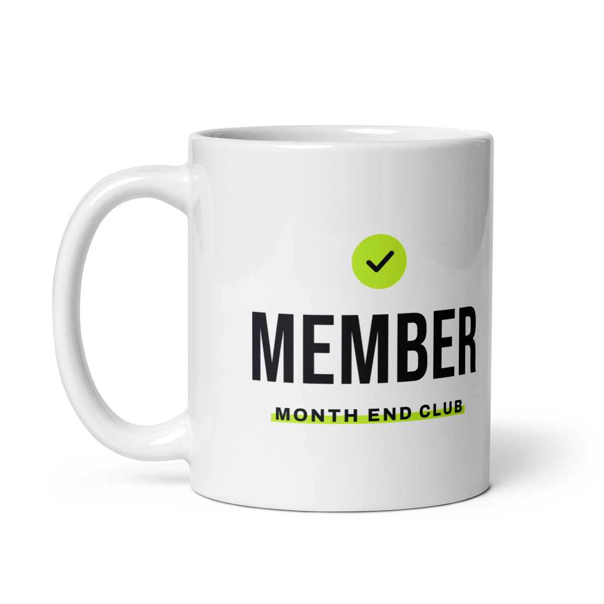 Member Mug – white 11oz mug, handle on left