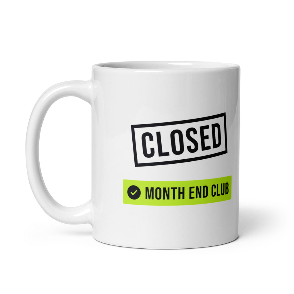 Closed Stamp Mug – white 11oz mug, handle on left