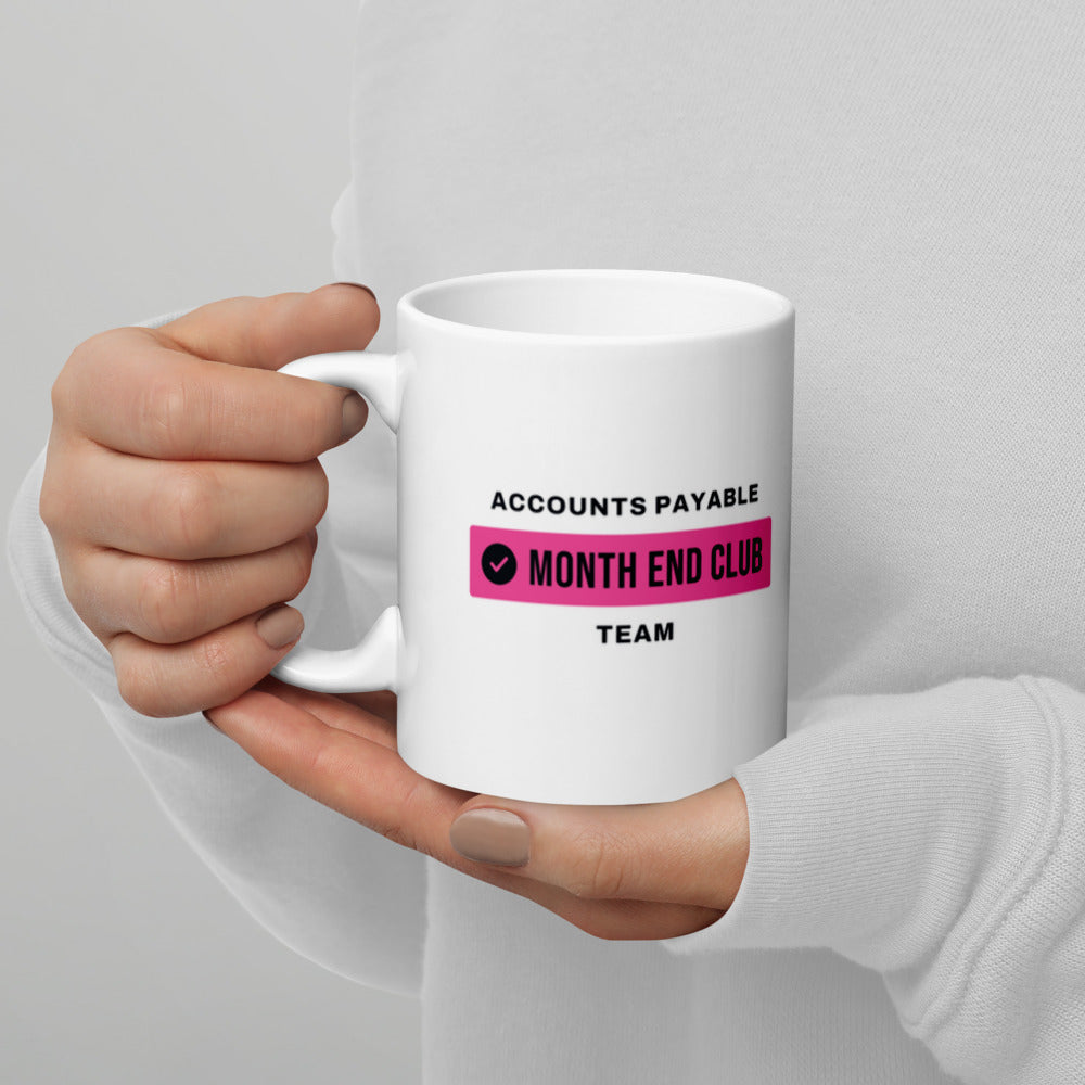 Month End Club Team Mug – in hand