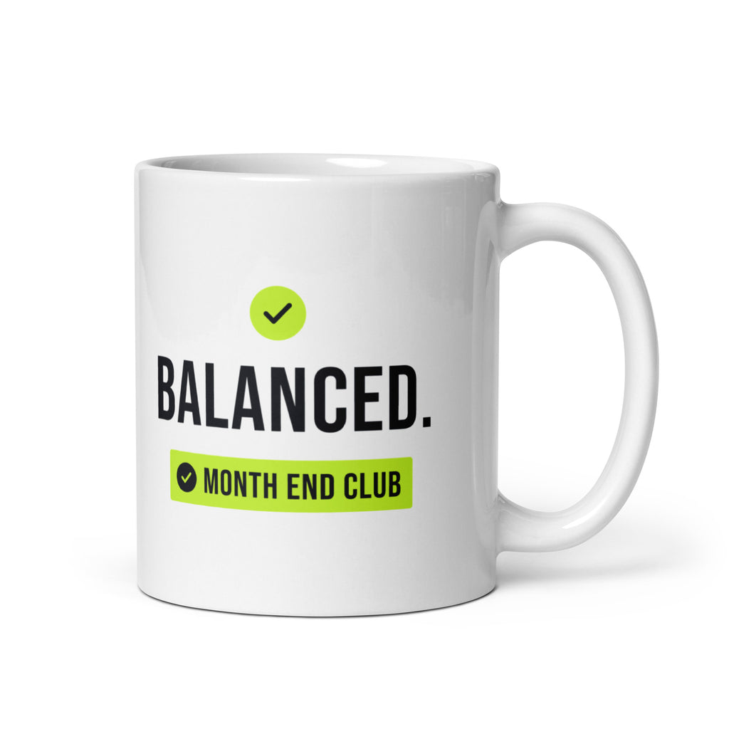 Balanced Mug – white 11oz mug, handle on right