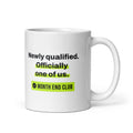 Newly Qualified Mug – white 11oz mug, handle on right