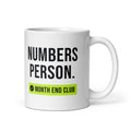 Numbers Person Mug – white 11oz mug, handle on right