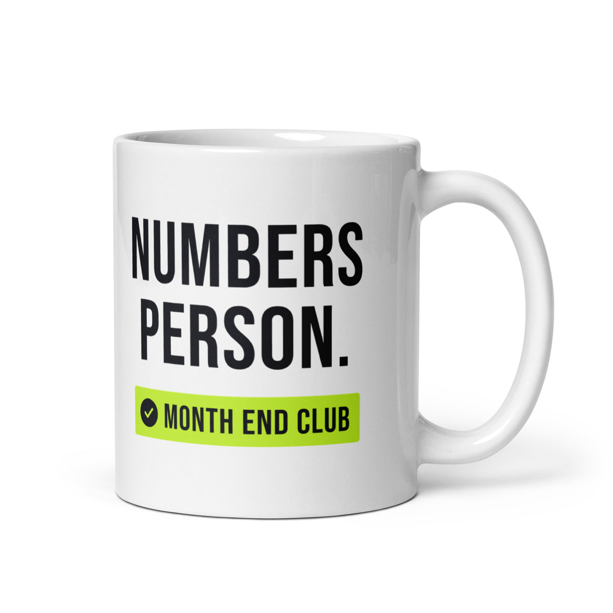 Numbers Person Mug – white 11oz mug, handle on right