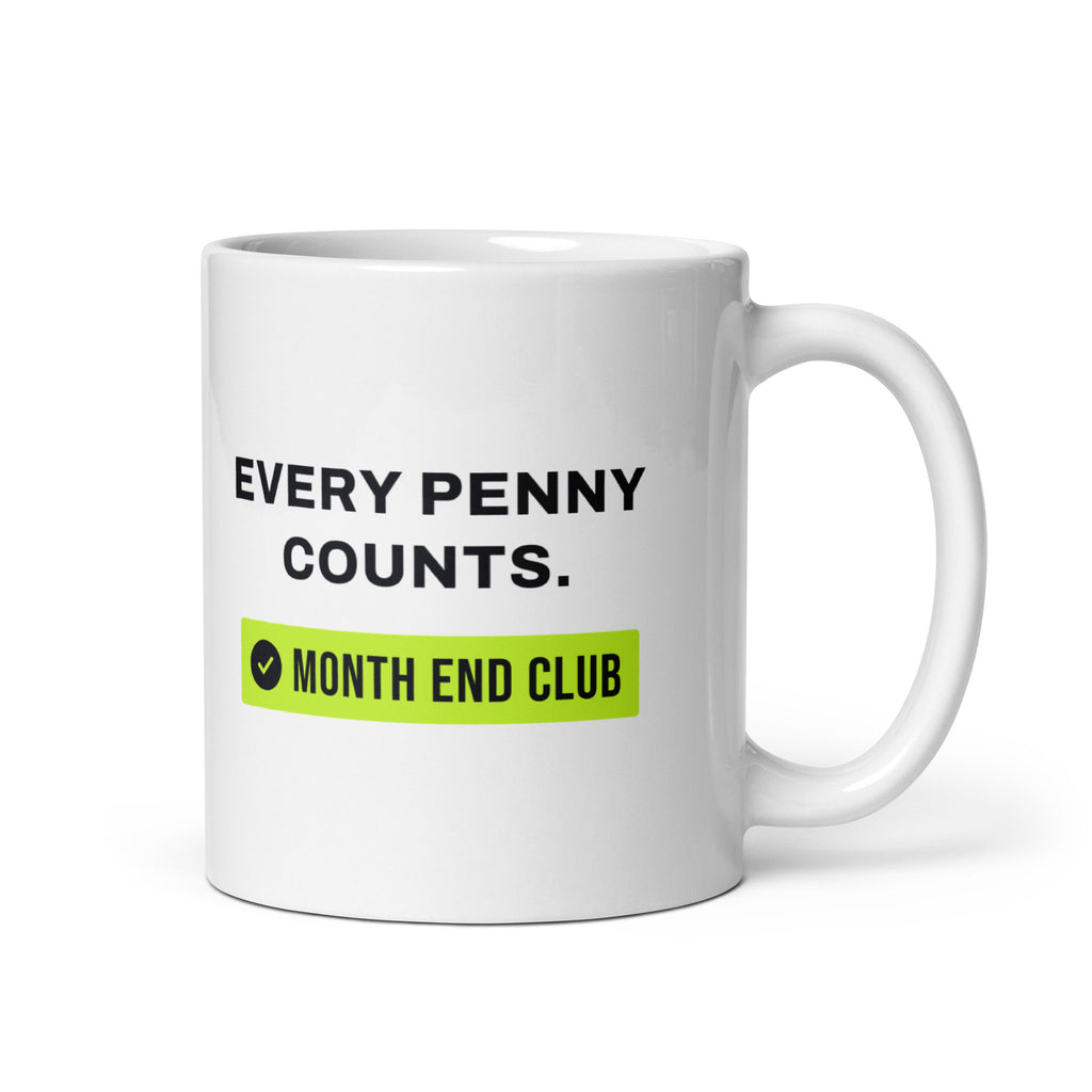 Every Penny Counts Mug – white 11oz mug, handle on right