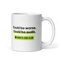 Could Be Audit Mug – white 11oz mug, handle on right