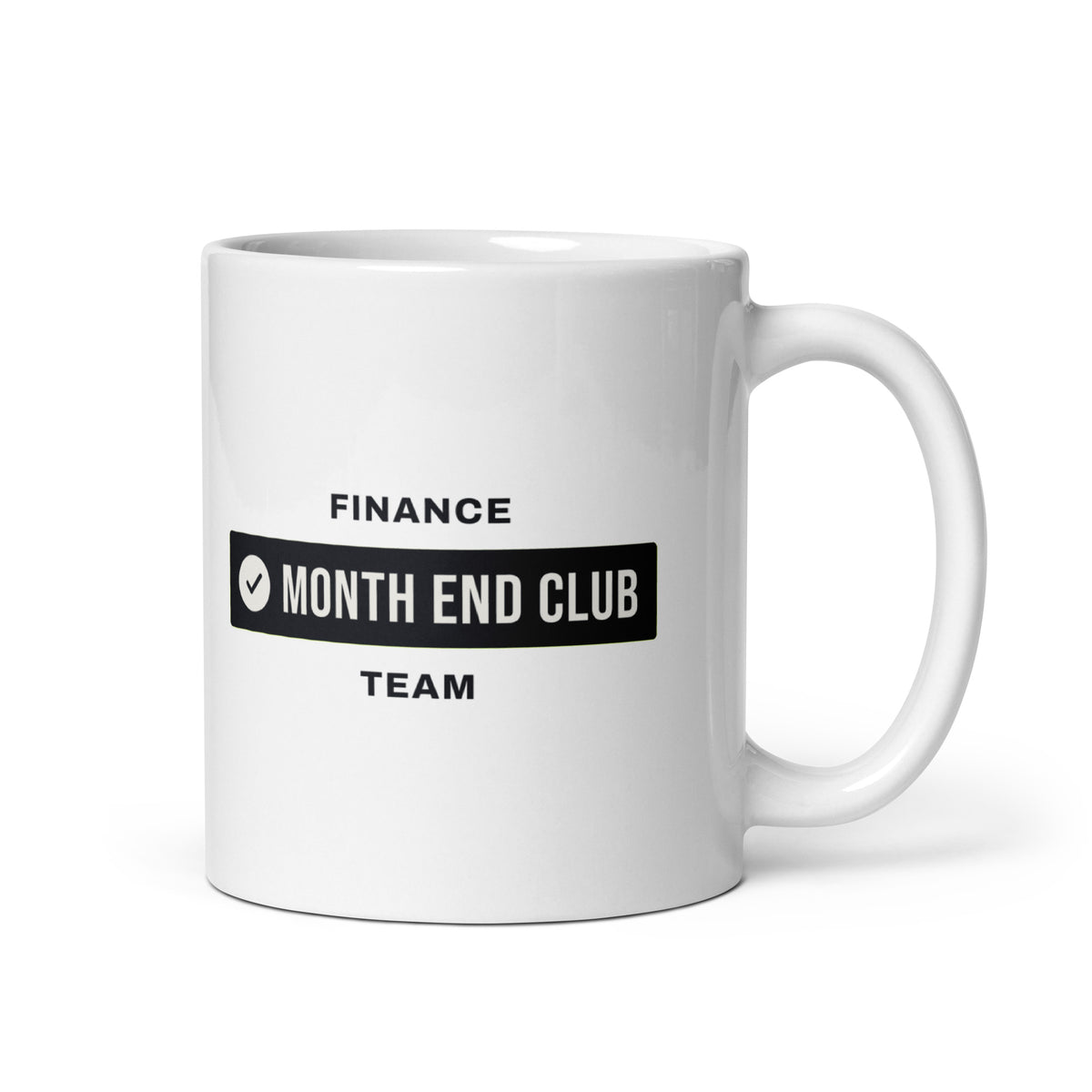 Month End Club Team Mug – Finance, Black only print – white 11oz mug