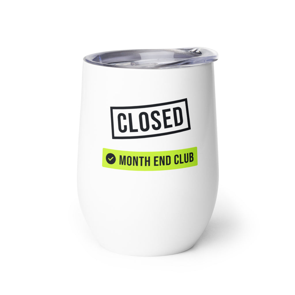 Closed Stamp Wine Tumbler – white wine tumbler, left side view