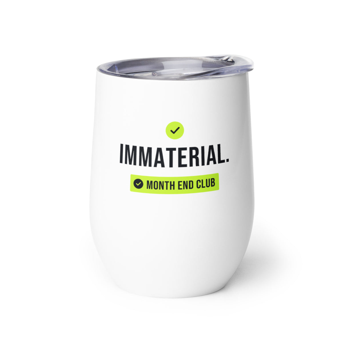 Immaterial Tick Wine Tumbler – white wine tumbler, left side view