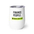 Finance People Wine Tumbler – white wine tumbler, left side view