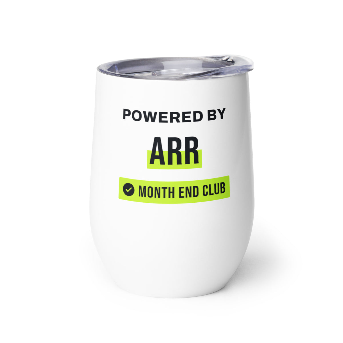 Powered by ARR Wine Tumbler – white wine tumbler, left side view