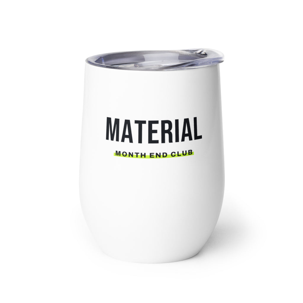 Material Wine Tumbler – white wine tumbler, left side view