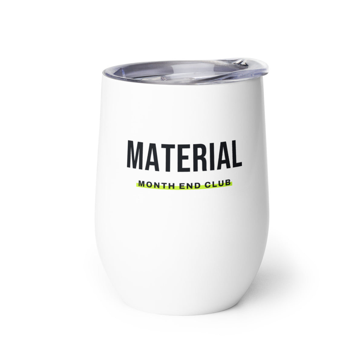 Material Wine Tumbler – white wine tumbler, left side view