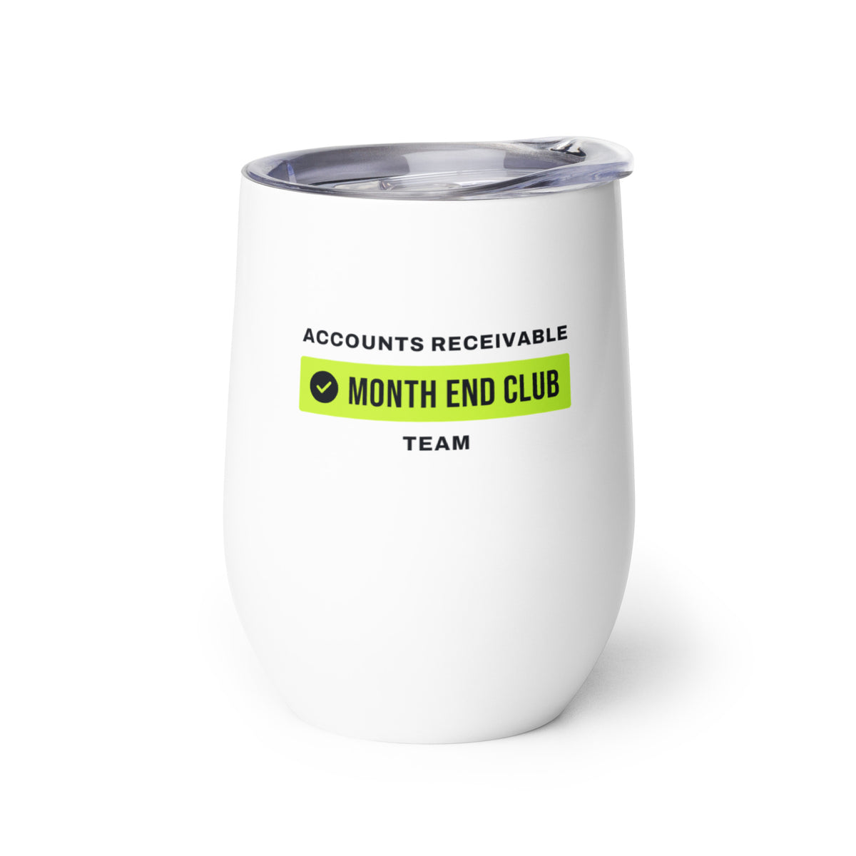 Team Wine Tumbler – Accounts Receivable, left side view