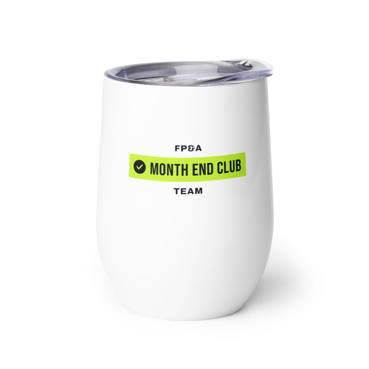 Team Wine Tumbler – FP&A, left side view